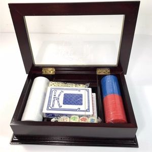 Poker Game Set in Wooden Box